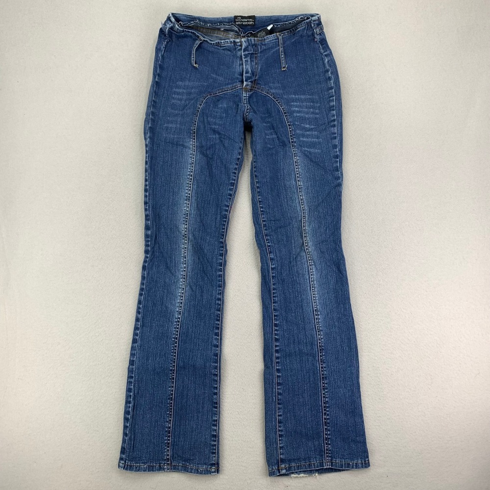 Vintage Y2K No Boundaries Jeans Womens 7 Low Rise Bootcut Stretch Dark Wash
